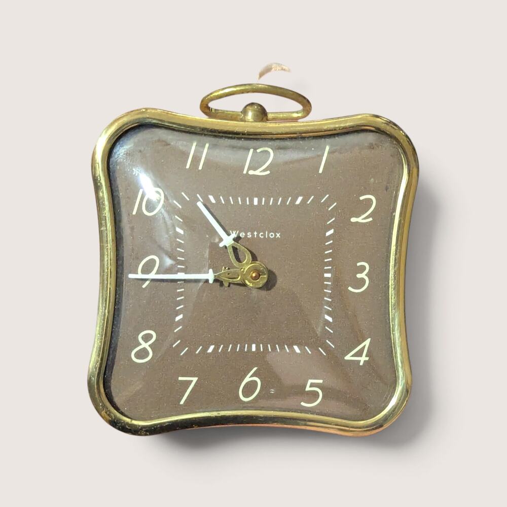 Vintage Westclox La Sallitta Pink Metal Alarm Clock Parts Repair